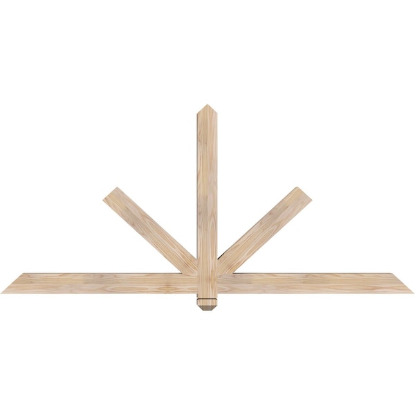 Ekena Millwork Kennewick Smooth Timber Gable Bracket, Douglas Fir, 72"W x 33"H x 3 1/2"D x 3 1/2"F, 11/12 Pitch GBW072X33X0404KEN00SDF - main